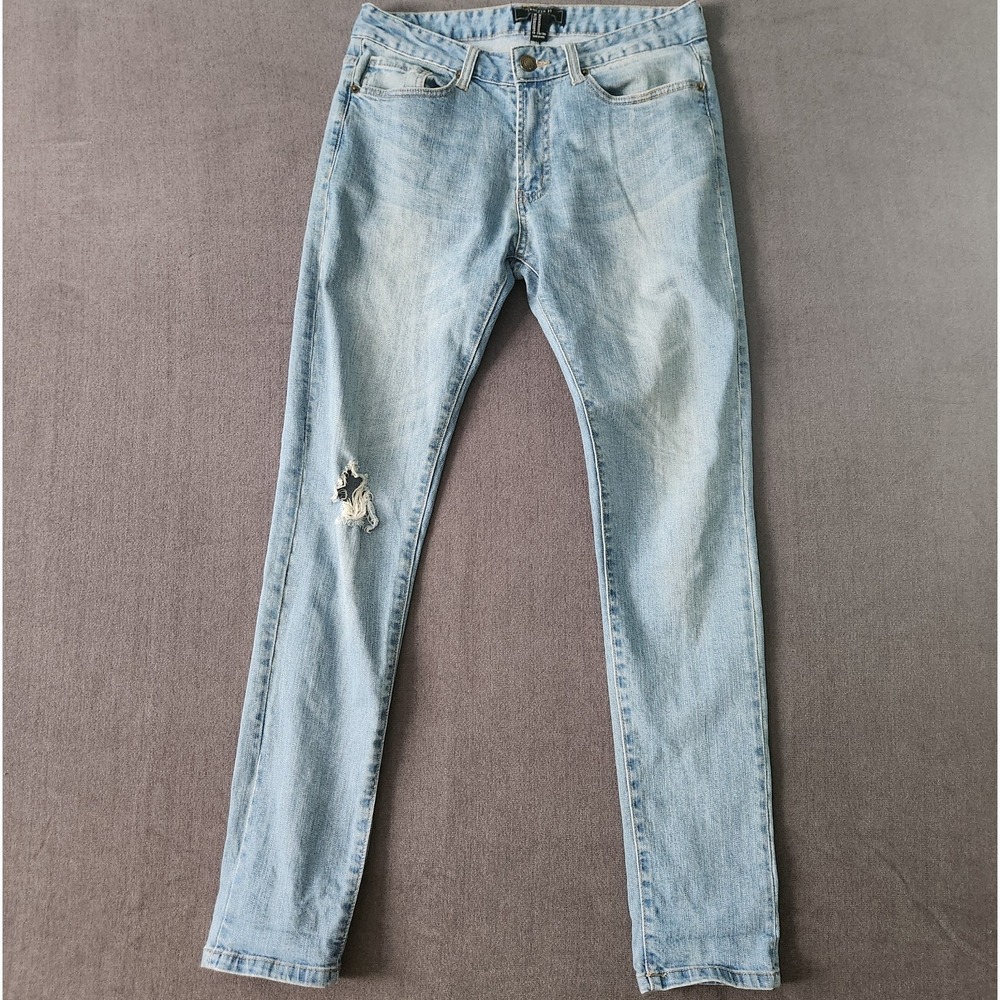 Forever 21 Jeans Mens Size 31x30 Skinny Fit Light‎ Wash Denim Pants
